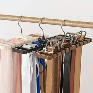 New Plastic Tie Belt Scarf Organizer Closet Wardrobe Space Saver Hanger for Men Women Clothing with Metal Hook Belt Storage