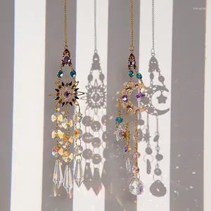 Figurine decorative Suncatcher Crystal Crystal Sun Sun Finismi della finestra Moon Prismi arcobale