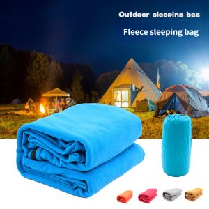 Ausrüstung tragbarer ultraleichter Fleece Schlafsack Outdoor Camping Zelt -Bett -Fahrt Hotel warmes Schlafsack Liner 180*80 cm