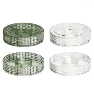 Plates Rotating Nut Tray Creative Fruit Round Platters Storage Container Tableware Dinnerware Dish Kitchen Accessories