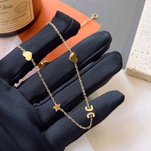 Simple Style Designe Anklets Daily Wear Boutique Jewelry Accessories Stainless Steel Gold Plated Chains Anklets High Quality Female Gift Jewelry Ankle Chains