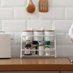 Porta scaffale per bagno per la cucina per la comoda bottiglie di condimento con organizzatore di spezie ad angolo