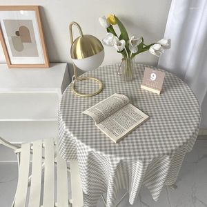 Table Cloth Elegant Rectangular Checkered Tablecloth With Fringed Design Stain -resistant Dustproof Cover