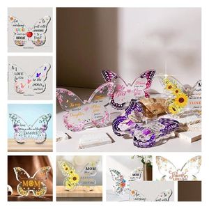 Party Favor Transparent Acrylic Butterfly Ornaments dla przyjaciółek/najlepszych przyjaciół/krewnych koledzy