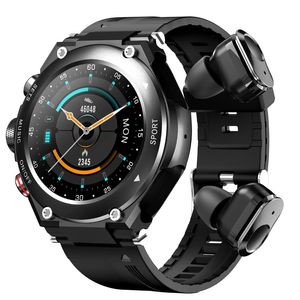 2024 T92 Smart Watch für Männer Frauen mit Bluetooth-Ohrhörer integrierten Lautsprecher Fitness Tracker Herzfrequenzmonitor Sport Smartwatch