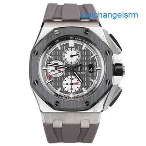 Athleisure AP Wrist Watch Royal Oak Offshore 26400 Automatic Mechanical Men's Back Through Movement Titanium Metal Black Ceramic Bezel 44mm Diameter