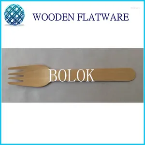 Party Decoration Disposable Wooden Beaf Fork Grade A 14cm Flatware Cutlery Camping Cake Decoation Wedding Food Yogurt
