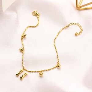 Classic Brand Letter Anklets Boutique Designer Jewelry Anklets Stainless Steel Luxury Women Gift Feet Chain Spring New Birthday Charm Jewelry