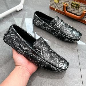Lässige Schuhe yrzl -Lutger Männer Blumenmuster große Größe Moccasins bequeme Schlupf für Fahren für