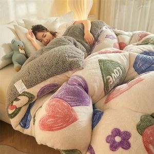 Blankets Super Warm Snow Velvet Quilt Winter Luxury Double-Sided Fleece Blanket Thickened Autumn And Plush Core