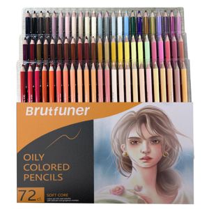 Pencils Brutfuner 26/50/72 Colors Wood Skin Tone Colored Pencils set Soft Core Oil Based Sketch Drawing Pencil Set Beginner Art Supplies