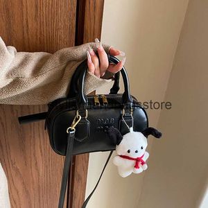 Shoulder Bags s Bowling Bag for Women 2023 New Trendy Korean Handheld Small Square Unique and Versatile Crossbody H240403