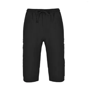 Herrenhosen Cargo Shorts Männer Pantsstretch 3/4 Capri unterhalb der Knie Mann Freizeithose Y2K Kleidung Pantalones Streetwear Straight Wear