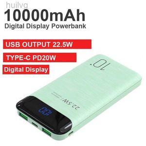 携帯電話の電源バンクポータブルパワーバンク10000MAHスリムエクスナルバッテリー充電器22.5W PD20W電話充電器SAMSUNG HUAWEI POVERBANK 2443