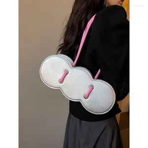 Design da cucito da donna con la borsa rosa portatile in stile piccante a zone di colore francese di colore francese di colore solido francese per femmina