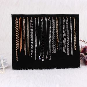 Halsband enkla 17 krokar smycken display stativ för kvinnor mode halsband dinglande pendel kedja display rack smycken tillbehör