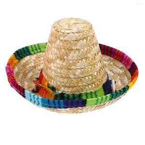 Dog Apparel Sombrero Hat Hats Adjustable Mexican Costume Party For Small Pets/ Puppy/ Cat