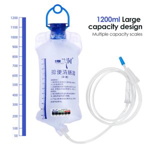 1200 ml Temperaturempfindungs-Einlauf-Beutel-Reinigungskit Haushaltsreiniger Spüler Bag Back Court Vaginal Irrigator Frauen Hygiene Auto