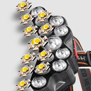5/11 LED-Scheinwerfer starke leichte Scheinwerfer USB wiederaufladbare Scheinwerfer eingebaute 18650 Batteriefischerei Taschenlampe Außenlaterne