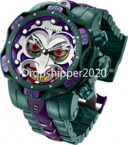 Niezbadany zegarek DC Comics Joker Mens Quartz 525 mm Model ze stali nierdzewnej 30124 Wodoodporny chronograph Watches2504004