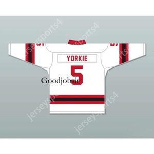 GDSIR Custom White Yorkie 5 Letterkenny Irish Alternate Hockey Jersey New Top Ed S-L-XL-XXL-3XL-4XL-5XL-6XL