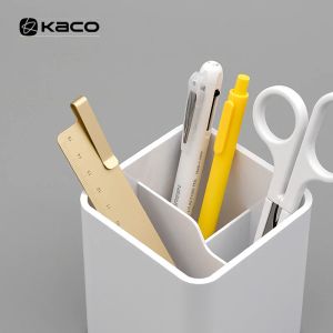 Posiadacze Kaco Lemo Pen Holder for Office Desk Storage Box, Multifunkcja kreatywna biała piśmiennica Ołówek Szkoły Office Stationeri