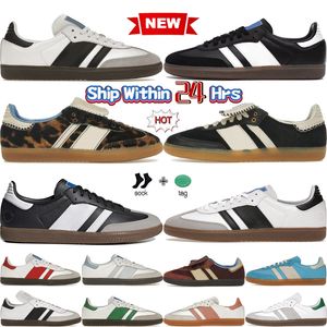 New Mens designer shoes Low Top Leather Trainers Wales bonner OG Classic team sneakers velosamba Cloud White Black gum Footwear Green Better womens casual trainers