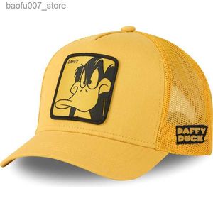 Ball Caps Новый бренд аниме -кролик Looney Taz Duck Snapback Cap Cotton Baseball Cap Men Женщины хип -хоп папа сетчатая шляпа Trucker DropshippingQ240403