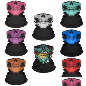 Party Masks Skl Magic Mask Halloween Cosplay Bicycle Ski Skls Half Face Ghost Scarf Bandana Neck Warmer Drop Delivery Home Garden Fest Dhnv3