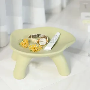 Storage Boxes Jewelry Holder Tray Portable Dish Display Plate Ceramic Stool Shapes Organizer Earring Ring