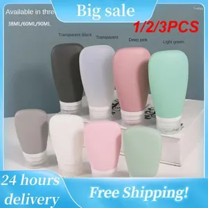 Liquid Soap Dispenser 1/2/3pcs 30/60/90 ml Travel Silikon Dispensing Bottle Leakproof Home Kit Face Cleanser Cosmetic Container Lotion