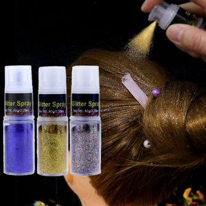 Capelli e corpo Glitter Spray Festival olografica ultra fine glitter in polvere in polvere per vestiti glitter spruzzi spruzzati scintillanti in polvere