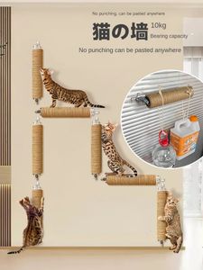 Cat Toy Pet Products Climbing Frame Sisal Pillar Scratching Post Wearresistant Vertical Type Grinding Paste Anywhere 240320