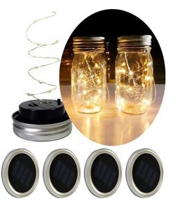 Spot solar Mason jar lamp garden outdoor waterproof luminescent bottle lamps home decoration led cap lamp string1472559