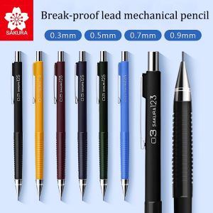 Bleistifte 1pcs Sakura 0,3/0,5 mm mechanischer Bleistift XS12 Breakproof Lead Comic Handzeichnung Design für Studenten Briefpapier niedliche Stifte