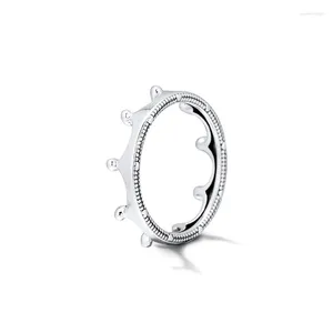 Klusterringar polerade kronan autentisk 925 sterling-silver-jewelry