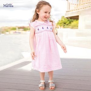 Little Maven Girl Ubrania letnia sukienka na rok Urocze bawełniane vestidos maluch dziecięcych dziecięcych dzieci 27 240403