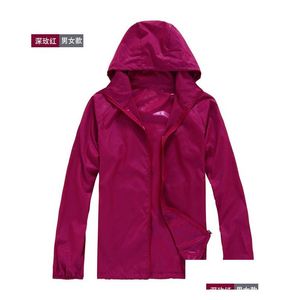 Womens Jackets Fashion Quick Dry Skin Waterproof Windbreaker Sun Protection Anti-Uv Coats Outdoor Sports Clothing Cam Jacket 10Pcs P D Otrqa