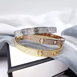 Designer -Armband High Edition für Frauen Mode Luxusschmuck Armband Armband 18K Roségold Silber Titanium Stahl Diamant Armband Männliche Nagelarmband 16.19