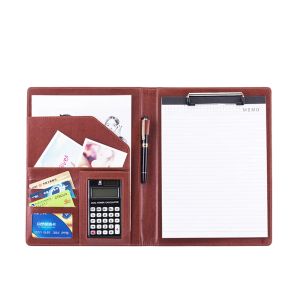 Padfolio A4 File Folder Pu Leather Documents Bags Calculator Binder Organizer Business Contract Storage Manager Portfolio Office Supplies