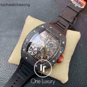 Men's Swiss Luxury Watches Richadmills Automatic Movement Watches 011 Flyback Chronograph Romain Grosjean Lotus F1 Limited Edition on Black rLZ7V