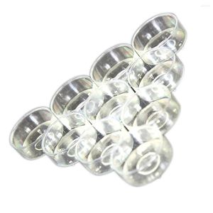 Titulares de vela 100pcs Cúpulas de tealight transparente redondo latas de cera Jarras DIY CLEAR CUP