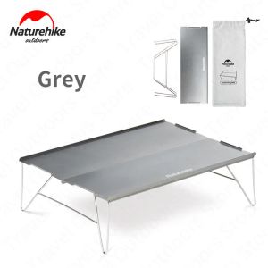Mobiliário NatureHike 438g Ultralight Table dobrável Campo ao ar livre Mini mesa de chá portátil Peso de 15 kg 6061 liga de alumínio