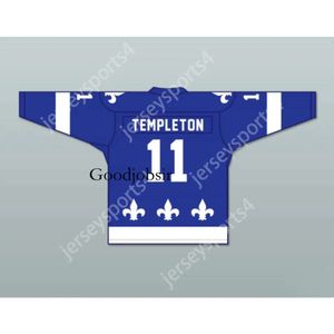 GDSIR Custom Blue Templeton 11 Le National de Quebec Hockey Jersey Top Ed S-6xl