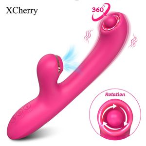 Xcherry suger vibrator för kvinnor klitoris sucker rotation nippel gspot stimulator vagina kvinnlig masturbator sex leksak 240320