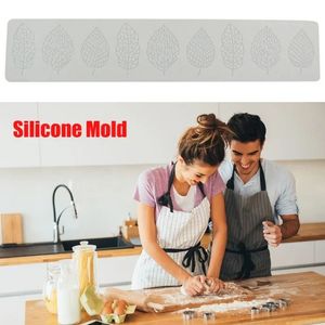 Nuovo foglia a forma di fogliare stampo di silicone stampo di cioccolato per decorazioni per decorazioni per pasticceria per torta DECORAZIONE SUCCHI VEIL MATE CAMPIO GUMPASTES GUMPASTES- MAPPO VELO