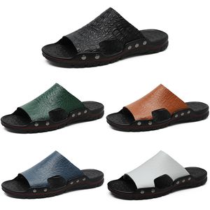 Big Size Men Women Sandals Shoes Classic Mens White Black Green Brown Casual Leather Shoes Slippers Gai