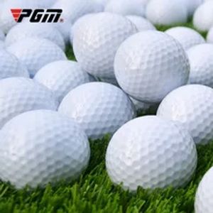 Toptan 10pcs PGM Çift Katmanlı Golf Topları Golf Salıncak Uygulama Balo Beyaz Boş Boş Golf Topu Özelleştirilebilir Logo