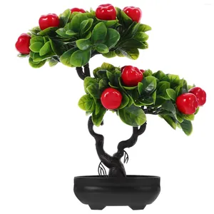 装飾的な花人工果物の家の装飾シミュレートされた盆栽シミュレーションとポットフェイクポットフェイク装飾植物