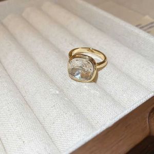 2st bröllopsringar nya runda fyrkantiga öppna ringar ljus lyx elegant ring eleganta smycken grossistkvinnor enkla kvinnliga smycken